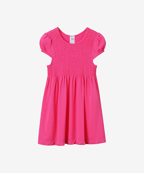 2-3세 베이직 스마킹 캡슬리브 드레스 SD4201